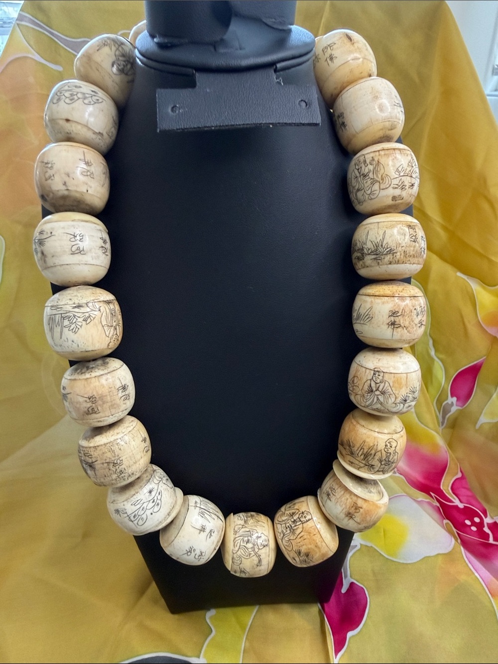 Antique Chinese Bone Prayer Beads